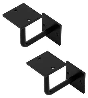 Produktbild von Omgoods – Robuste schwarze Regalträger, 50 x 100 mm, Set mit 2 Stück