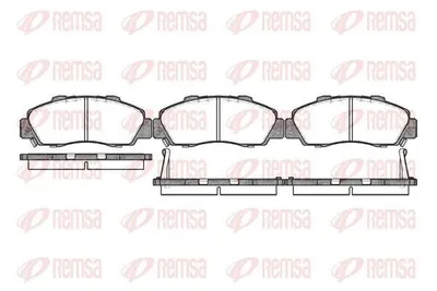 Produktbild von REMSA Bremsbeläge Satz Vorne Bremsklötze für HONDA CIVIC VI Hatchback (EJ, EK) 0351.02
