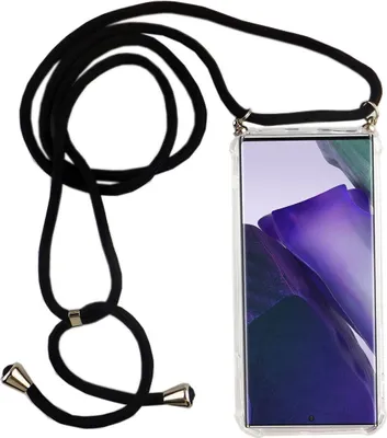 Produktbild von Handykette für Samsung Galaxy Note 20 - Smartphone Necklace Hülle mit Band - Schnur mit Case zum umhängen in Schwarz