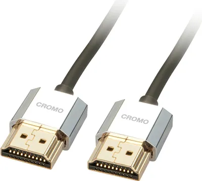 Produktbild von Lindy 41672 CROMO Slim HDMI High Speed A/A Kabel, 2m z Ethernetem