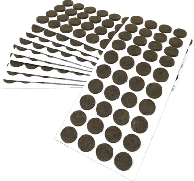 Produktbild von Adsamm® | 400 x selbstklebende Filzgleiter / Braun / Ø 18 mm / rund / Möbelgleiter aus Filz mit 3.5 mm Stärke