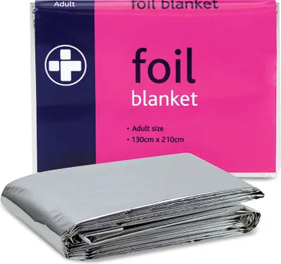 Image de Koolpak Couverture d'urgence en film 130 x 210cm - Couverture de survie pack de 6