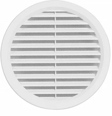 Image de Grille d'aération ronde avec filet VM, Ø 150 mm, blanc 0401