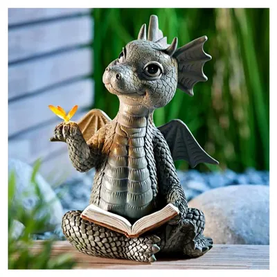 Produktbild von Dekofiguren Gartendrachen, Gartenfiguren für den Außenbereich, Drachenskulptur aus Kunstharz, Geschenke für Familie und Freunde