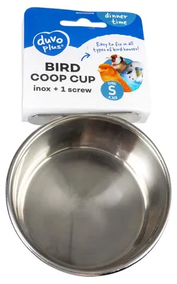 Produktbild von Duvo+ Futternapf für Vögel mit Schraube silber, Größe: S / Durchmesser: 9 cm