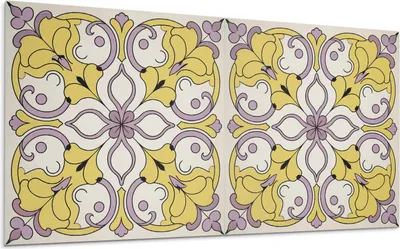 Produktbild von Florales Ornamentmuster – Selbstklebende Fliesen – Wandverkleidung – Wandpaneel – PVC Fliesen – Vinylflisen – PCV Flisen – Selbstklebend – Wanddeko – 120 x 60 cm