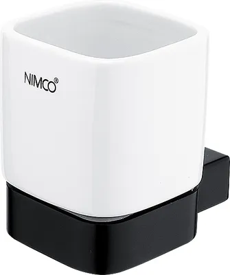 Zdjęcie produktu dla Kubek na szczoteczki do zębów Nimco KIBO BLACK ceramiczny