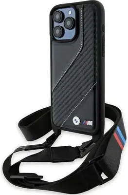 Immagine prodotto di Bmw Bmhcp15X23Pscck Iphone 15 Pro Max 6,7 Czarny/Nero Custodia rigida M Edition Carbon Stripe & Strap
