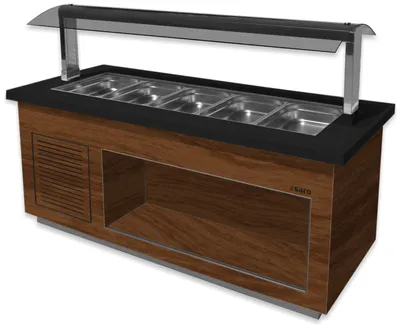 Produktbild von SARO Salatbar für 5x 1/1 GN, Modell PREMIUM LINE SB-K200 Walnuss