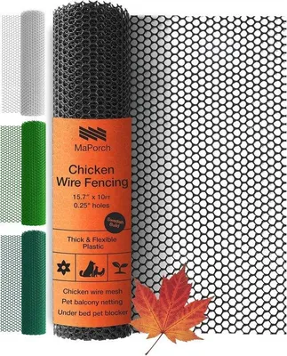 Produktbild von Kunststoff-Gitterzaun für Haustiere 39,9 cm x 3 m - Für Hühner, Hunde und Kaninchen - Leicht und langlebig