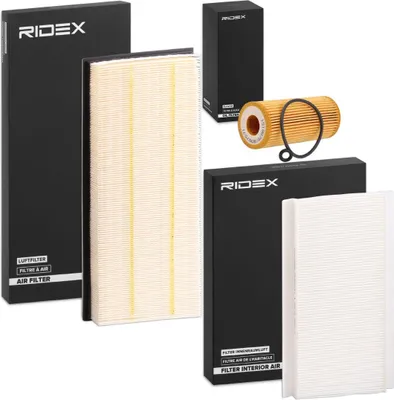 Produktbild von RIDEX Filterset Inspektionspaket Filtersatz passend für MERCEDES-BENZ A-Klasse (W169) B-Klasse (W245)