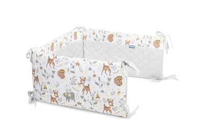 Produktbild von SENSILLO Kinderbett Umrandung Bettumrandung Plsch Stoff & Wald Abenteuer