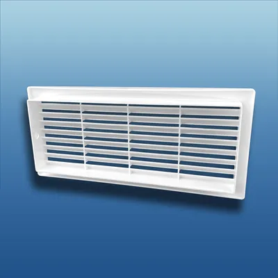 Produktbild von Türlüftungsgitter einseitig Serie KE  ABS 275x105 : weiß Farbe: weiß