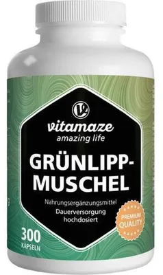 Produktbild von Vitamaze GRÜNLIPPMUSCHEL 500 mg hochdosiert Kapseln 300St PZN 15300305