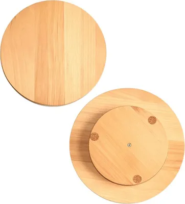 Image de Plateau tournant en bois de 40 cm | Plateau en bois tournant | Assiette tournante en bois | Pâté tournant en bois | Lazy Susan