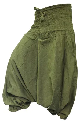 Produktbild von SHOPOHOLIC FASHION einfarbig locker sitzend Haremshose Aladdin Hippie Hose, Army