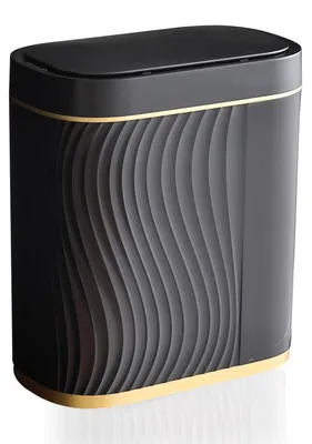Immagine prodotto di Contenitore automatico per rifiuti da 8 litri con sensore, senza contatto, a tenuta di odori, colore nero