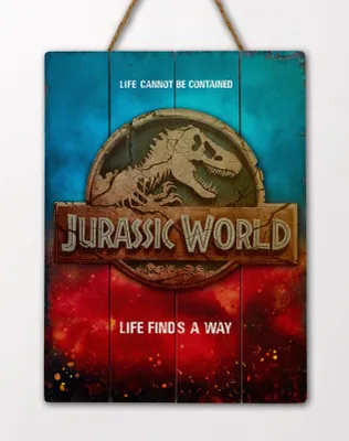 Produktbild von Doctor Collector Jurassic World WoodArts 3D Holzdruck Logo 30 x 40 cm DOCO-DCJW09