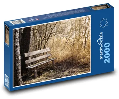 Obrázok produktu pre martinpuzzle - Puzzle 2000 - Drevená lavicka v lese