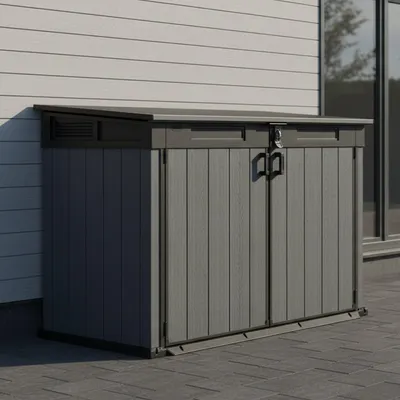Immagine prodotto di Litchfield - Armadio da Esterno, 191x109x133h cm Grigio, 2 Ripiani