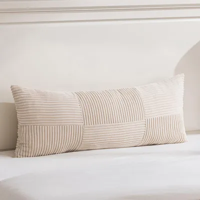 Productafbeelding van Kussensloop, 40x145 cm, kleur khaki, gemaakt van zachte corduroy