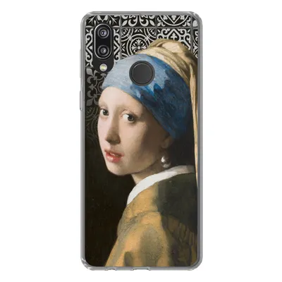 Produktbild von MuchoWow® Handyhülle Schutzhülle Hülle für Huawei P20 Lite (2020) Mädchen mit Perlenohrring - Vermeer - Kacheln Silikon Softcase Handy Hülle - Kartenhalter