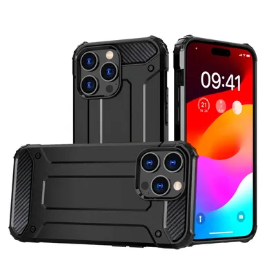 Obrázek produktu pro Pouzdro HQWear Hybrid Armor pro iPhone 15 Plus, černé