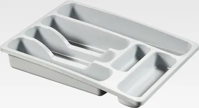 Produktbild von Besteckkasten, mittel, Plastik, Hellgrau, 35 x 25 x 10 cm