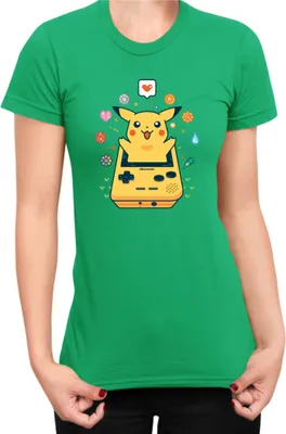 Zdjęcie produktu dla Koszulka Damska Japan Manga Anime Comics Pokemon 037, Lady 2XL / Zielony