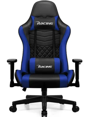 Produktbild von Aiibot Gaming Stuhl Bürostuhl Ergonomisch Schreibtischstuhl Bürostuhl 150 kg belastbarkeit，Drehstuhl mit Verstellbarer Kopfstütze und Lordosenstütze