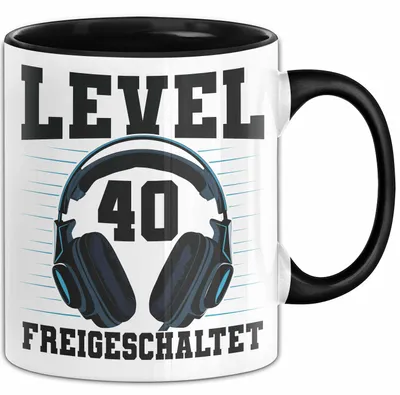 Immagine prodotto di Tazza regalo per il 40° compleanno per uomini appassionati di videogiochi (nera)