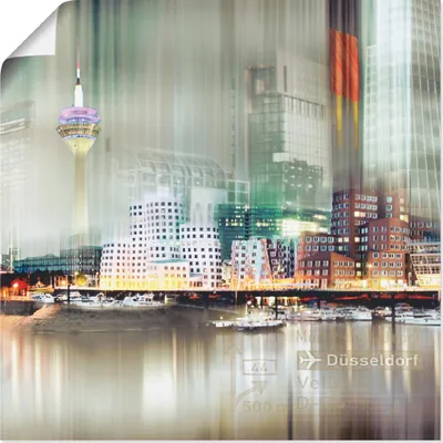 Produktbild von ARTland Poster Düsseldorf Skyline Collage V Größe: 50x50 cm