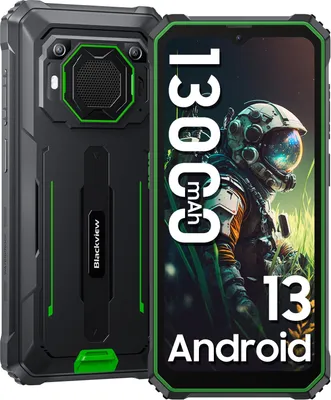 Produktbild von Blackview BV6200 Outdoor Handy Wasserdicht,6.56"HD,8GB+64GB,13000mAh,98DB Lautsprecher, Octa Core,IP68 IP69K/Dual 4G SIM/OTG/GPS/NFC,18W Schnellladung