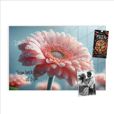 Produktbild von Magnettafel 60x40cm Pinnwand Whiteboard beschreibbar - Blumenpracht
