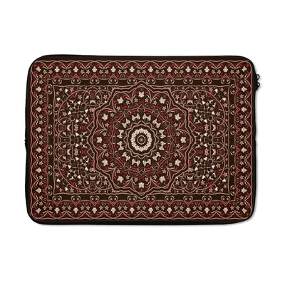 Produktbild von MuchoWow® Laptop Hülle 13 Zoll Muster - Mandala - Teppich - Rot Laptoptasche - Laptophülle - Sleeve - Rundumschutz