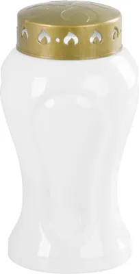 Produktbild von Grablicht MagicHome TG-26, mit LED-Kerze, für Grab, weiß, 10x17 cm, (Bestandteil der Packung 2xAA)