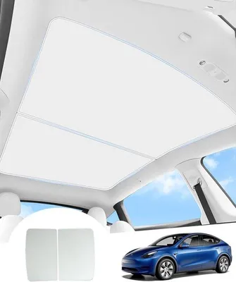 Produktbild von Famanu Sonnenschutz für Glasdach - isolierende und reflektierende Sonnenblende für Modelle 2021–2024