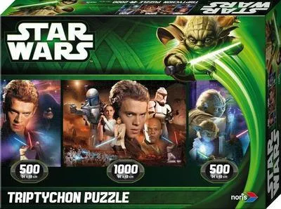 Immagine prodotto di Noris 606031150 - Star Wars Jedi Puzzle Episode 2 & 3 Triptychon, 2000 Teile
