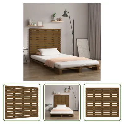 Produktbild von The Living Store Wand-Kopfteil Honigbraun 96x3x91,5 cm Massivholz Kiefer