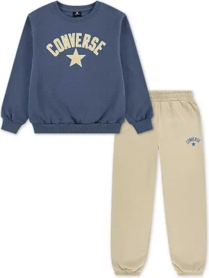 Produktbild von Converse Kids Heritage Est Cnv Po Fleece Set Beige,Blau 12-13 Years Jungen Beige,Blau 12-13 Years