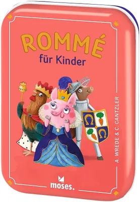 Produktbild von Moses Rommé für Kinder, Kartenspiel in Metalldose, Lernspiel ab 5 Jahren, Yellow