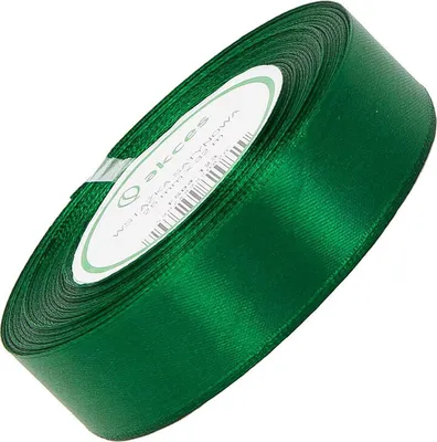 Zdjęcie produktu dla Wstążka satynowa zielona 25mm - 32mb