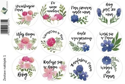 Obrázok produktu pre Sada nálepiek – kvety – Szaron