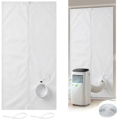 Türdichtung für mobile Klimaanlagen, 90x210 cm, mit Reißverschluss und Klettband