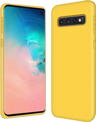 Produktbild von Conie TPU Schutzhülle für Samsung Galaxy S10 Tasche Case Cover Bumper Silikon Mikrofaser Inlay Hülle in Gelb matt