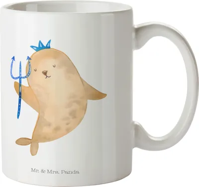 Produktbild von Mr. & Mrs. Panda Plastikbecher Sternzeichen Wassermann - Weiß - Geschenk, Geburtstag Januar, Trinklernbecher, Mehrwegbecher, Nix, Kindertasse, Meer, Camping Tasse, Pott