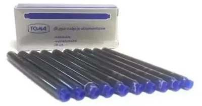 Image de Cartouches de stylo longues bleues 10pcs TOMA