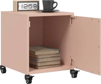 Produktbild von Nachttische 2 Stk. - Beistelltisch - Rosa 36x39x43,5 cm Stahl - Nachtkommode CC30375