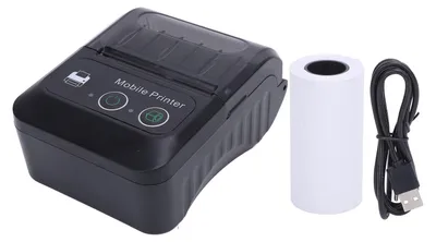 Tragbarer Thermodrucker 58 mm, USB, 203 DPI, 50-80 mm/s