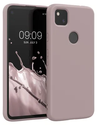 Produktbild von kwmobile Hülle kompatibel mit Google Pixel 4a Hülle - gummierte TPU Silikon Handyhülle - Schutzhülle für kabelloses Laden - Case in Nude Lilac